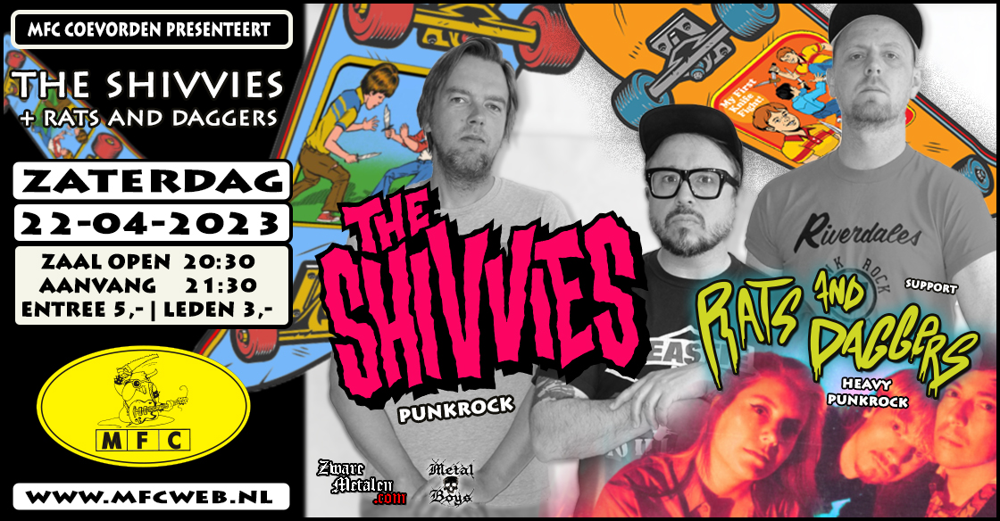 CONCERT@MFC: THE SHIVVIES + RATS AND DAGGERS